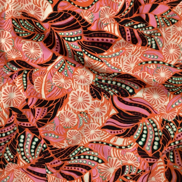 A.L.C. Brooke One-Piece Cut-Out Monokini Swimsuit Orange Rose Multicolor U-Ring - Picture 5 of 12